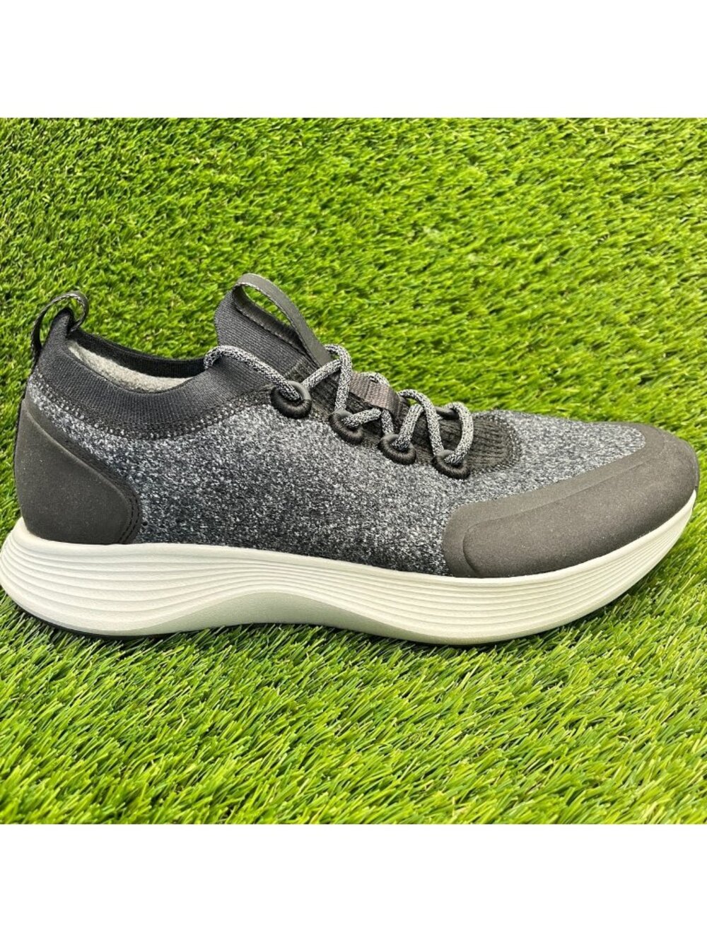Allbirds Wool Strider Mens Size 12 Black Gray Athletic Running Shoes Sneakers